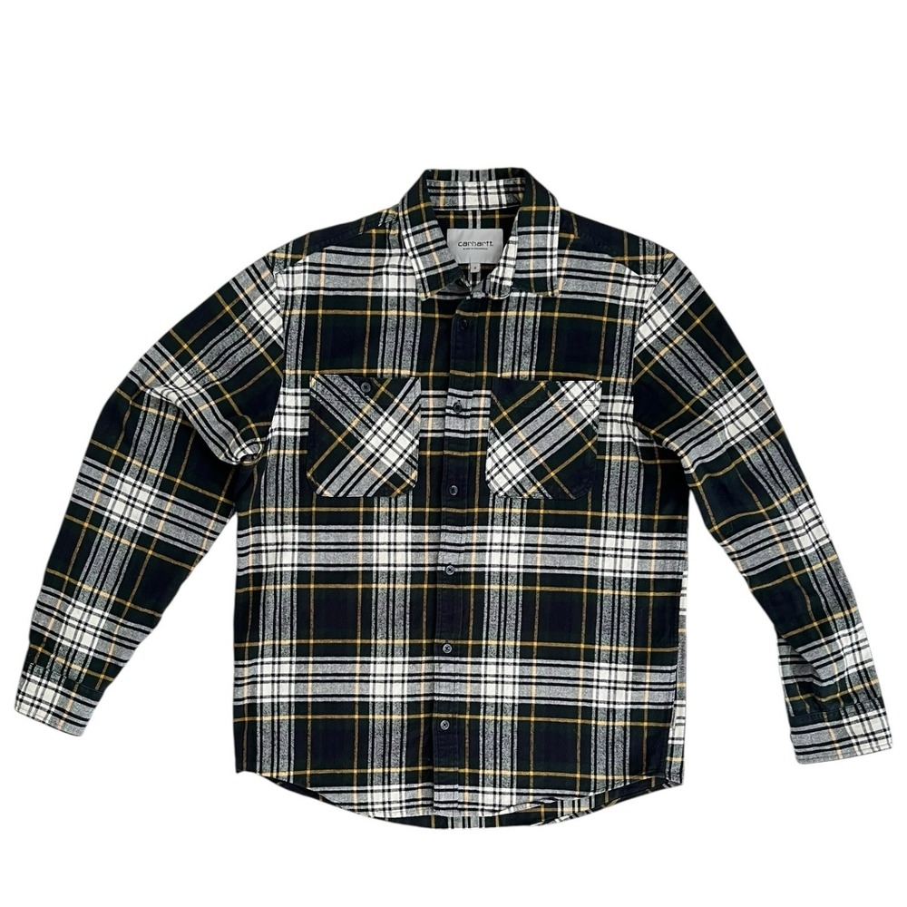 Carhartt WIP Flannel Shirt Men's‎ Long Sleeve Plaid Workwear Size S